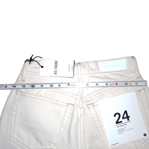 Levi's Redone White Vintage Women's Jeans High Rise Straight Leg Size 24 NWT - Picture 14 of 16